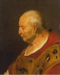 Backer Jacob Adriaensz Head of a Bald Old Man in Profile - Hermitage